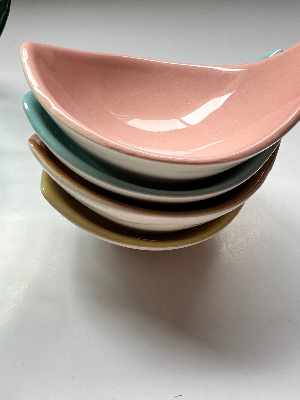 Vintage Stavangerflint Norway Leaf Dishes – Mid-Century Set of 4